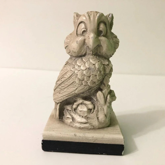 Vintage A Santini Resin Owl Sculpture Classic Figure Made in Italy 4.5 Inch Tall - Picture 15 of 16